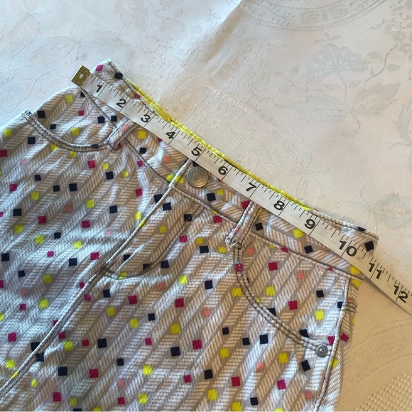Gymboree Girls Size 5 Multicolored Mini Jeans Denim Skirt Geometric Pattern - Picture 6 of 14